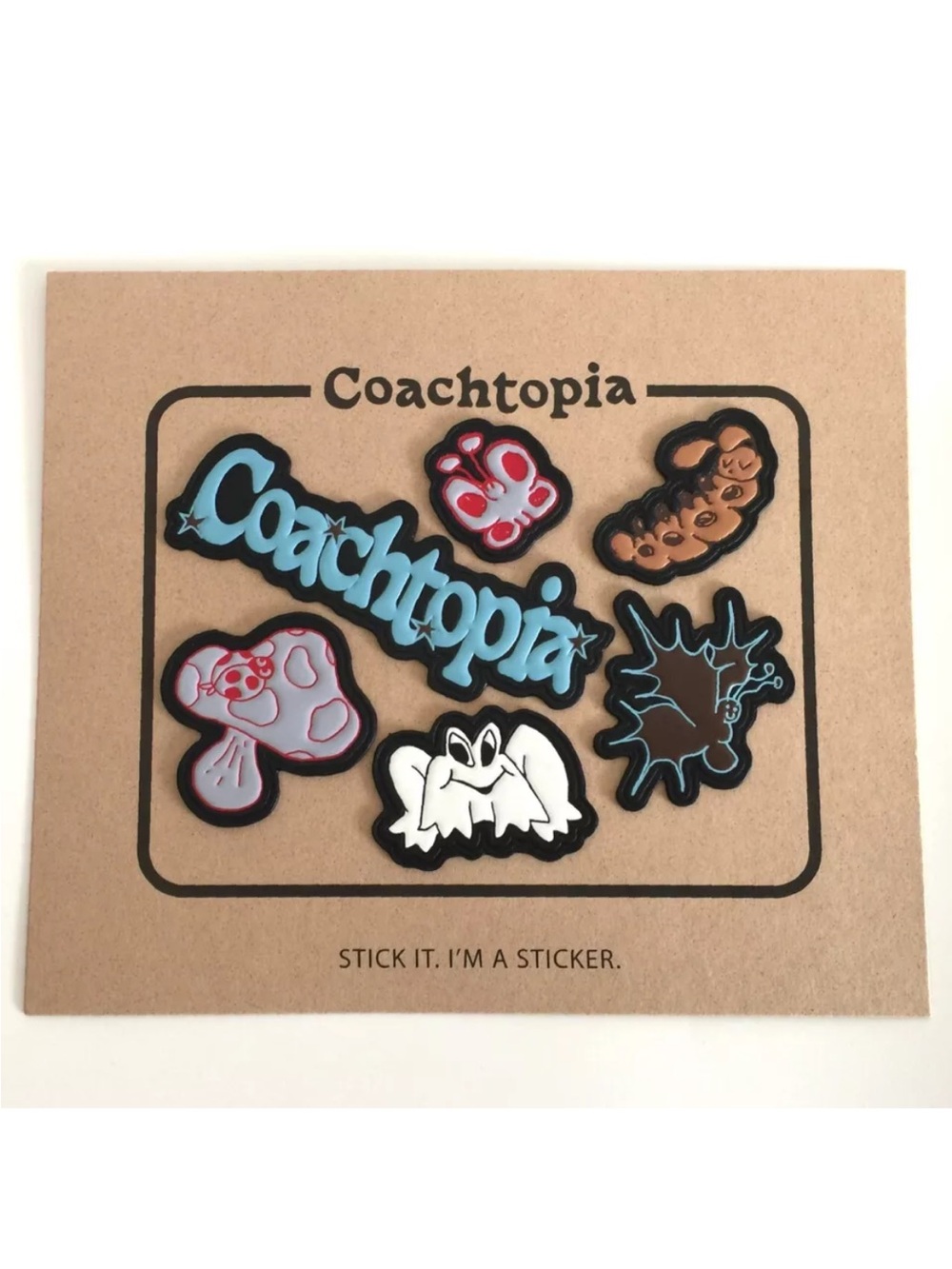 Coach Coachtopia Sticker Set in Light Blue, Pink, White, Brown